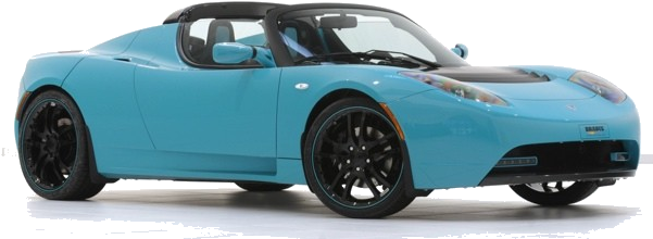 Tesla Roadster Battery Electric Vehicle Sport Car - Tesla Sports Car Blue - Transparent PNG Free Download