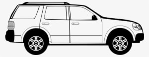 Suburban Assault Vehicle - Car Clipart Black And White - Transparent PNG Free Download
