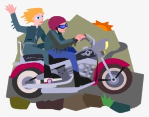 Vector Illustration Of Riders Ride Motorcycle Or Motorbike - Motorcycle - Transparent PNG Free Download