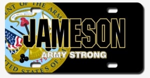 Us Army Seal / Black Background License Plate For Bikes, - United States Army - Transparent PNG Free Download