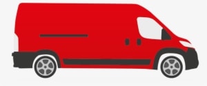 Van / Commercial Vehicle - Red Van - Transparent PNG Free Download