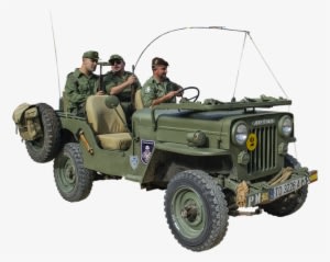 Jeep, War, Military, Army, Vehicle, Normandy, Soldier - Military - Transparent PNG Free Download