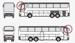 Even Complicated Vehicle Contours Prove No Problem - Car Bus Side By Side - Transparent PNG Free Download