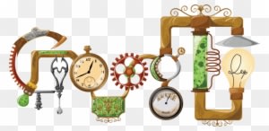 Google Steampunk'd By - Google Doodles About Technology - Transparent PNG Free Download