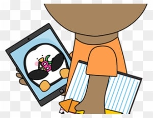 Ipad Clipart Writing Center - Students Using Technology Clipart - Transparent PNG Free Download