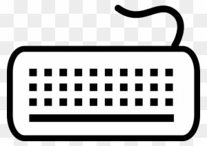 Keyboard Computer Technology Internet Office Pc - Keyboard Clipart Black And White - Transparent PNG Free Download