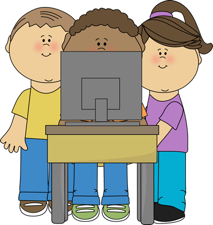 Technology - Children On Computer Clipart - Transparent PNG Free Download