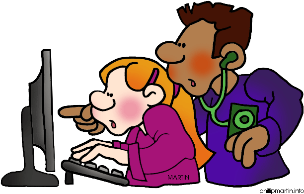 Student Technology Clipart - Student At Computer Clip Art - Transparent PNG Free Download