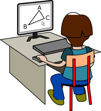 Technology Clipart Computer Study Pencil And In Color - Solving Sums On Computer - Transparent PNG Free Download