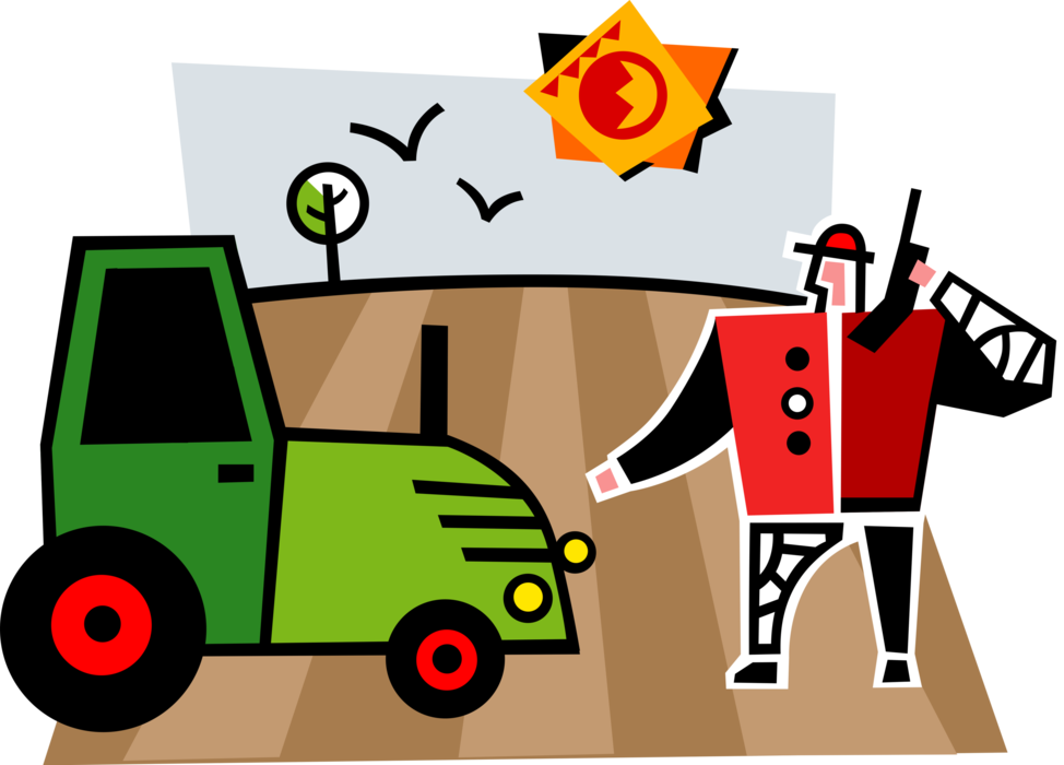 Vector Illustration Of Farming Equipment Farm Tractor - Vector Illustration Of Farming Equipment Farm Tractor - Transparent PNG Free Download