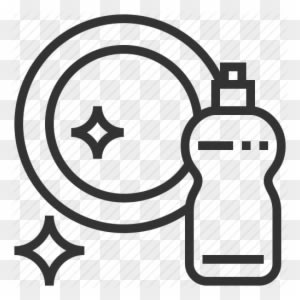 Download Wash Dish Png Clipart Washing Clip Art Cleaning - Wash Dishes Clipart Black And White - Transparent PNG Free Download