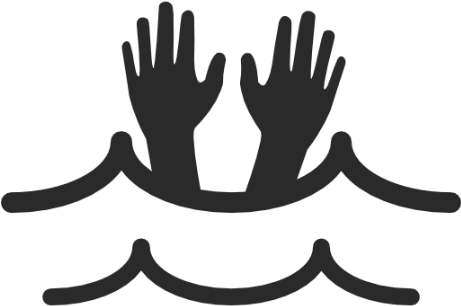 Your Brilliant Marketing, Sales And Technology Teams - Warning No Lifeguard On Duty Print Hands Swimming Picture - Transparent PNG Free Download