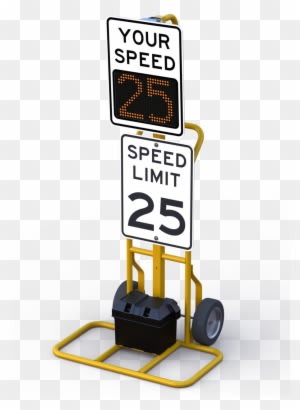 Download Speed Limit Sign Clipart Radar Speed Sign - Post Mounted Radar Speed Sign - Transparent PNG Free Download