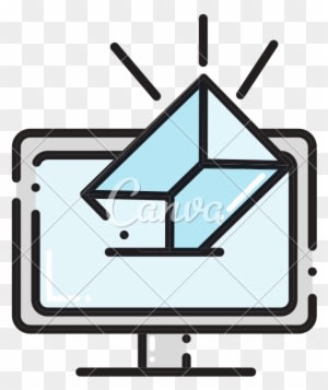 Dashed Line E-mail Message Inside Computer Screen Technology - Dashed Line E-mail Message Inside Computer Screen Technology - Transparent PNG Free Download