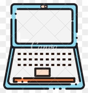 Dashed Line Electronic Laptop Technology To Business - Dashed Line Electronic Laptop Technology To Business - Transparent PNG Free Download