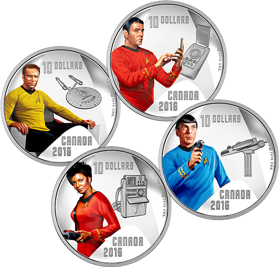 Canada 2016 Star Trek Silver $10 Coin Set - Star Trek: The Original Series - Transparent PNG Free Download