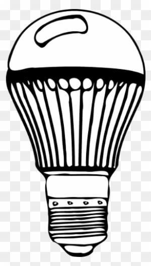 Led Lighting Seems To Be Rapidly Replacing Every Other - Led Bulb Black & White - Transparent PNG Free Download