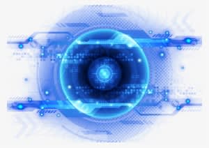 Technology Sticker - Blue Technology Eyes Png - Transparent PNG Free Download