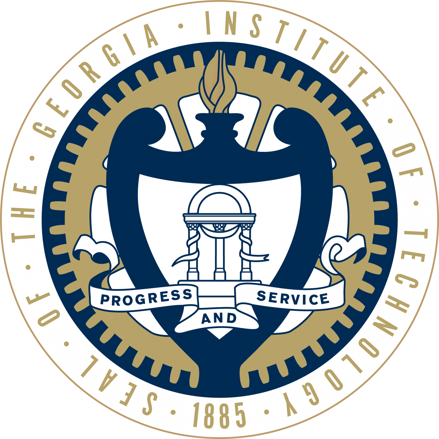 Georgia Tech Official Seal - Georgia Institute Of Technology - Transparent PNG Free Download