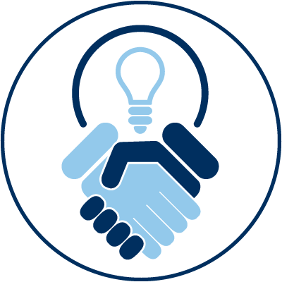 An Icon Of Blue Hands Shaking Under An Energy-efficient - Technology - Transparent PNG Free Download