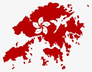 Map Of Hong Kong With Flag Overlay - Educational Technology In Hongkong - Transparent PNG Free Download