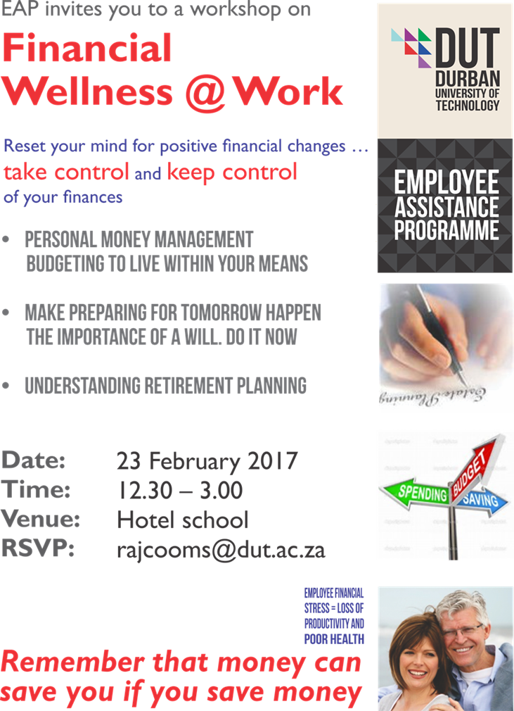 Eap Financial Wellness Workshop - Durban University Of Technology - Transparent PNG Free Download