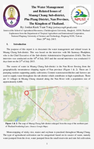 The Water Management And Related Issues Of Muang Chang - National Pingtung University Of Science And Technology - Transparent PNG Free Download