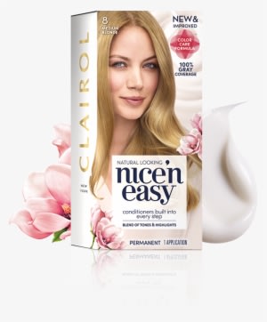 Hair Color Technology Helps Block Damage* - Nice N Easy Medium Blonde - Transparent PNG Free Download