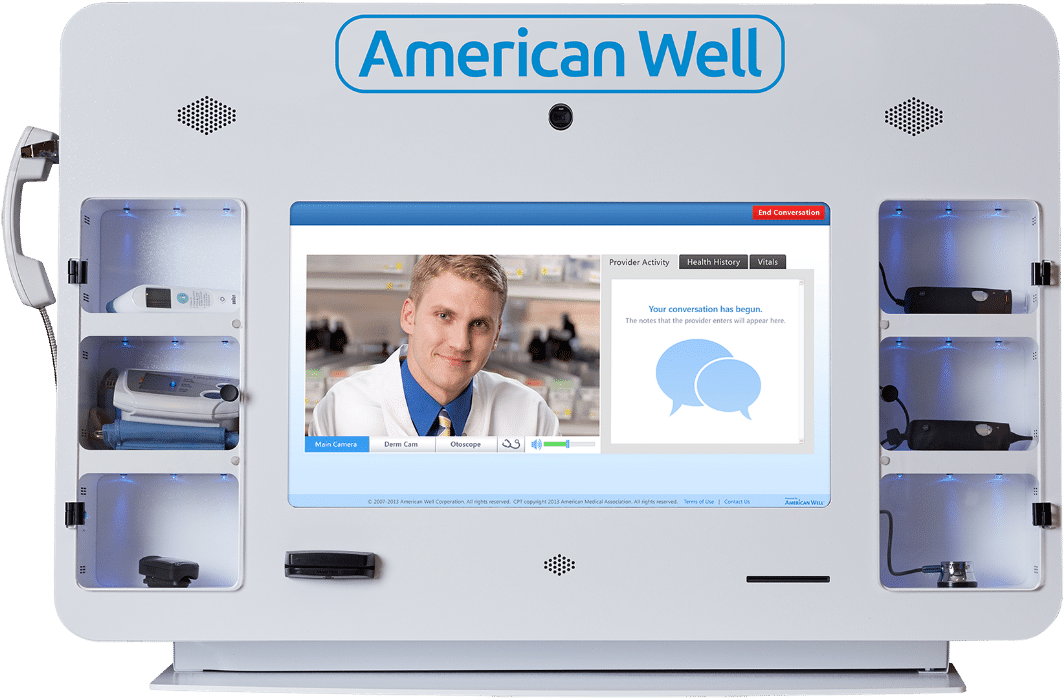 American Well Recently Announced An Exciting New Partnership - Telemedicine Kiosks - Transparent PNG Free Download