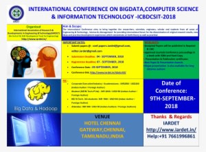 International Conference On Bigdata Computer Science - Transparent PNG Free Download