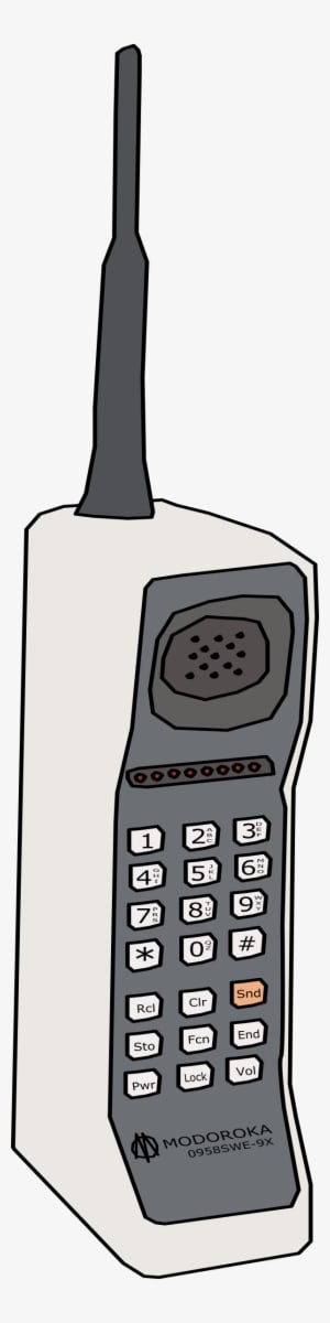 Graphic Black And White Download Cellphone Clipart - Old Cell Phone Vector - Transparent PNG Free Download