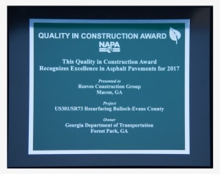 It Also Used Warm-mix Asphalt Paving Technology, Which - Quality Policy Examples - Transparent PNG Free Download