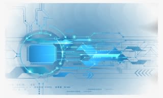 Blue Decorative Light Chip Science Technology Clipart - Circuits Light Blue - Transparent PNG Free Download
