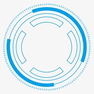 Technology Border Blue Simple Lines Png And Psd - Circle - Transparent PNG Free Download