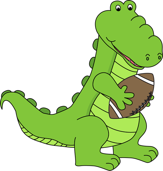 Alligator With A Football - Alligator Playing Football Clipart - Transparent PNG Free Download