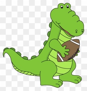 Alligator With A Football - Alligator Playing Football Clipart - Transparent PNG Free Download