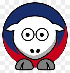 Sheep 4 Toned New York Giants Team Colors Clip Art - College Football - Transparent PNG Free Download