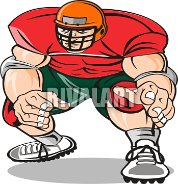Football Clipart Defence - Football Lineman Art - Transparent PNG Free Download