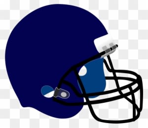 Football Clipart Navy Blue - Helmet And Football Drawing - Transparent PNG Free Download