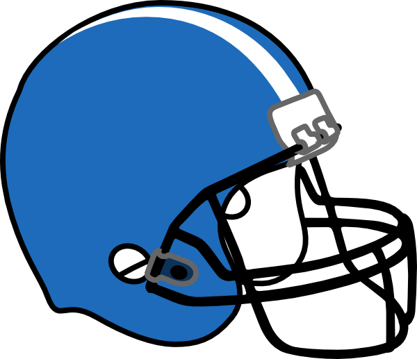 Football Helmet Blue Clip Art At Clker - Light Blue Football Helmet - Transparent PNG Free Download