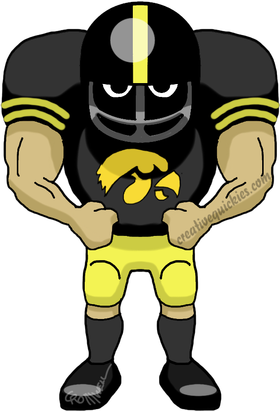 Iowa Hawkeye Mascot Clipart - Steelers Football Jersey Cartoon - Transparent PNG Free Download
