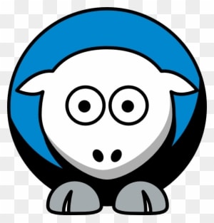 Sheep 4 Toned Carolina Panthers Team Colors Clip Art - College Football - Transparent PNG Free Download