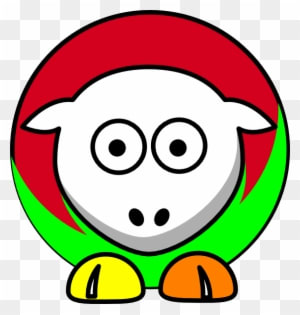 Sheep Gum Drop Colors Red Green Yellow White Orange - College Football - Transparent PNG Free Download