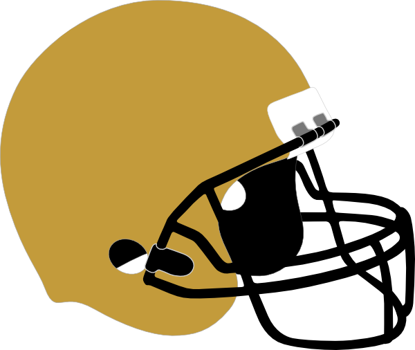 Football Helmet Gold Black Clip Art At Clker - Black And Gold Football Helmet - Transparent PNG Free Download