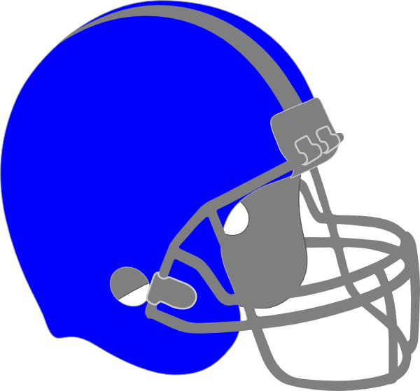 Helmet Clipart Blue Football Helmet Clip Art At Clker - Football Helmet And Football Drawing - Transparent PNG Free Download