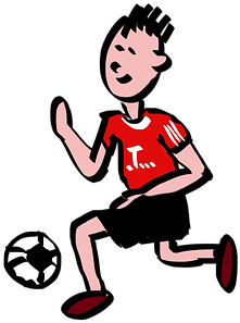 Fussball, Fussballer, Fcb, Kicker, Ball - Football Player Cartoon Png - Transparent PNG Free Download