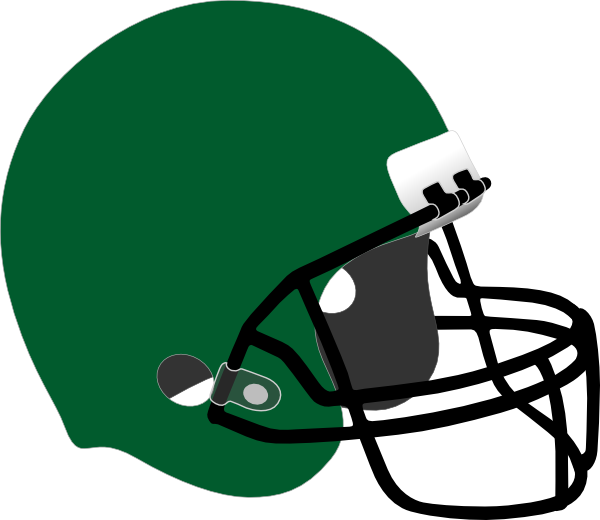 Green Football Helmet Clip Art At Clker - Football With Helmet Drawing - Transparent PNG Free Download