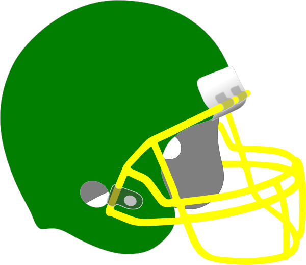 Green Football Helmet Clipart - Green And Yellow Football Helmet - Transparent PNG Free Download