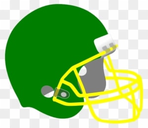 Green Football Helmet Clipart - Green And Yellow Football Helmet - Transparent PNG Free Download