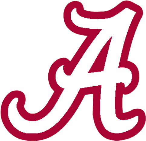 Logo University Of Alabama Crimson Tide White A - Alabama Crimson Tide Football - Transparent PNG Free Download